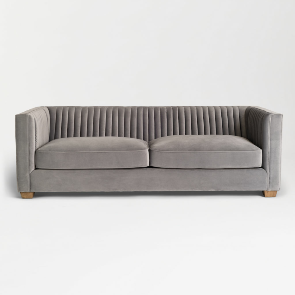 Blake Sofa In Powder Grey And Weathered Beechwood