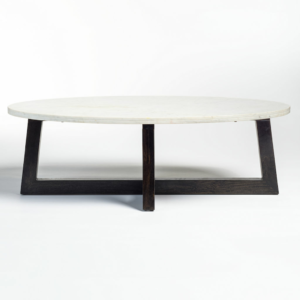 Davis Coffee Table In Arctic Marble And Aged Ash