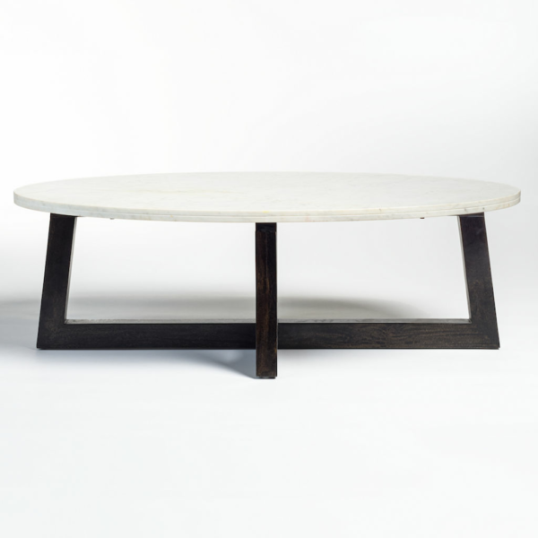 Davis Coffee Table In Arctic Marble And Aged Ash