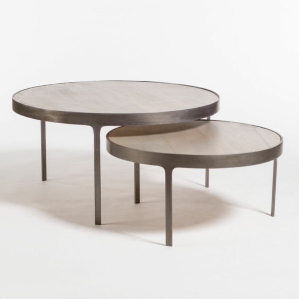 Dover Nesting Coffee Table In Shale Grey And Burnished Riviera