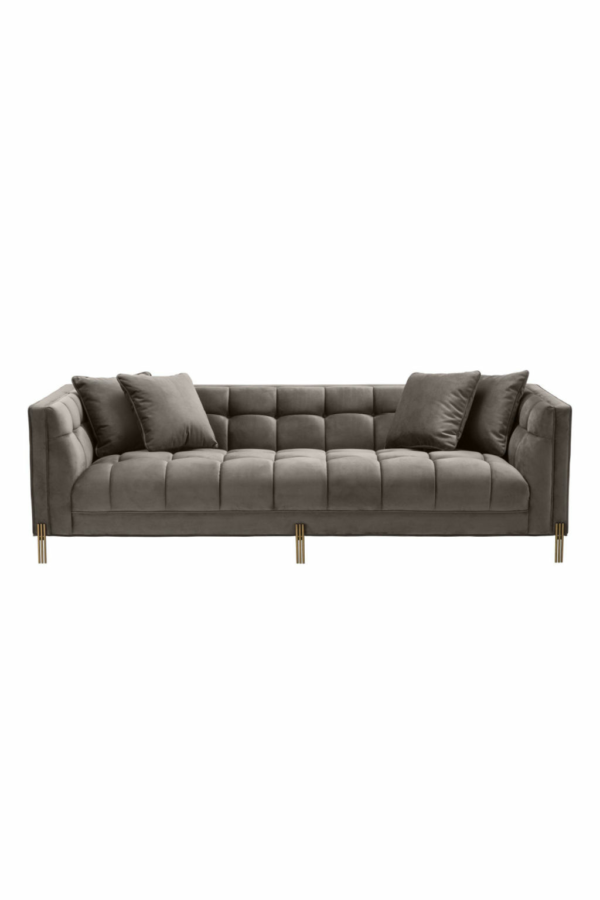 Gray Biscuit-Tufted Sofa Eichholtz Sienna