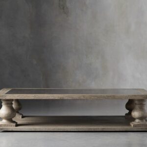 Hudson 71" Coffee Table  In Hudson Grey With Bluestone Top