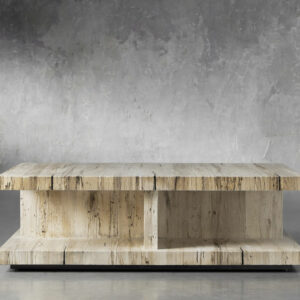 Leandro 54" Coffee Table In Spalted Oak