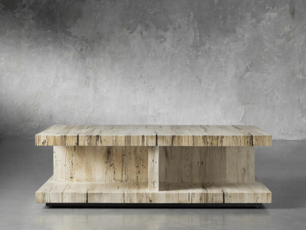 Leandro 54" Coffee Table In Spalted Oak