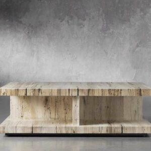 Leandro 74" Coffee Table In Spalted Oak