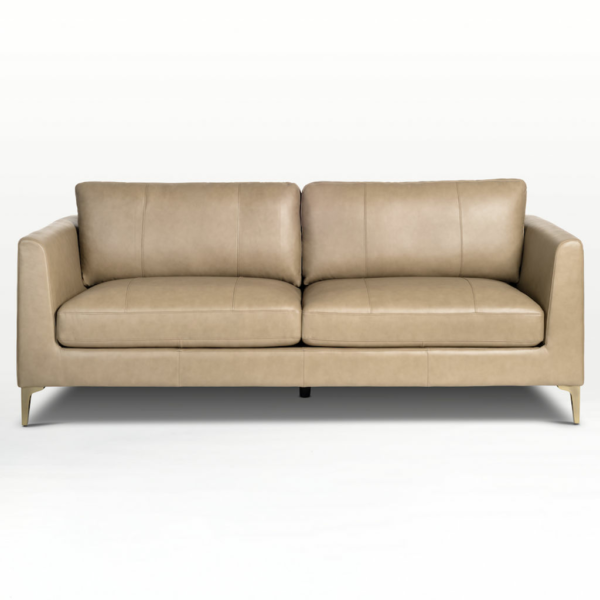 Milo Sofa In Marbled Concrete And Light Antique Brass