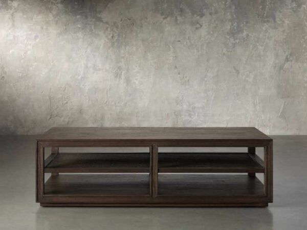 Pearson 56" Cane Coffee Table In Bastian Brown