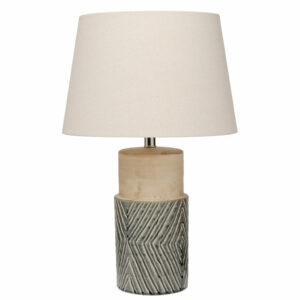 Ripple Table Lamp In Grey Ceramic