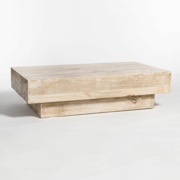 Santa Fe Coffee Table In Rustic White Wash