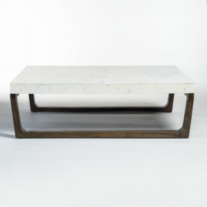 Windsor Coffee Table In Arctic Marble And Aged Ash